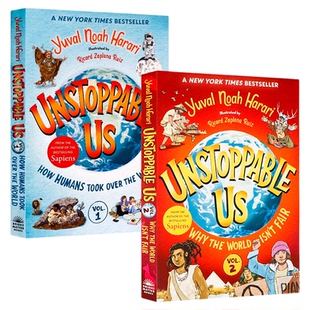 现货 势不可挡的人类2册 英文原版 How Humans Took Over the World 我们如何掌控世界世界为何不公平 人类简史漫画 儿童插图历史