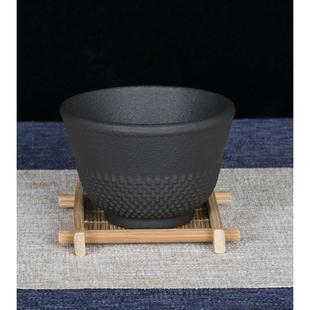 铸铁纯手工无涂层泡茶水杯子铁壶茶具配套生玄铁黑色茶杯单杯茶碗