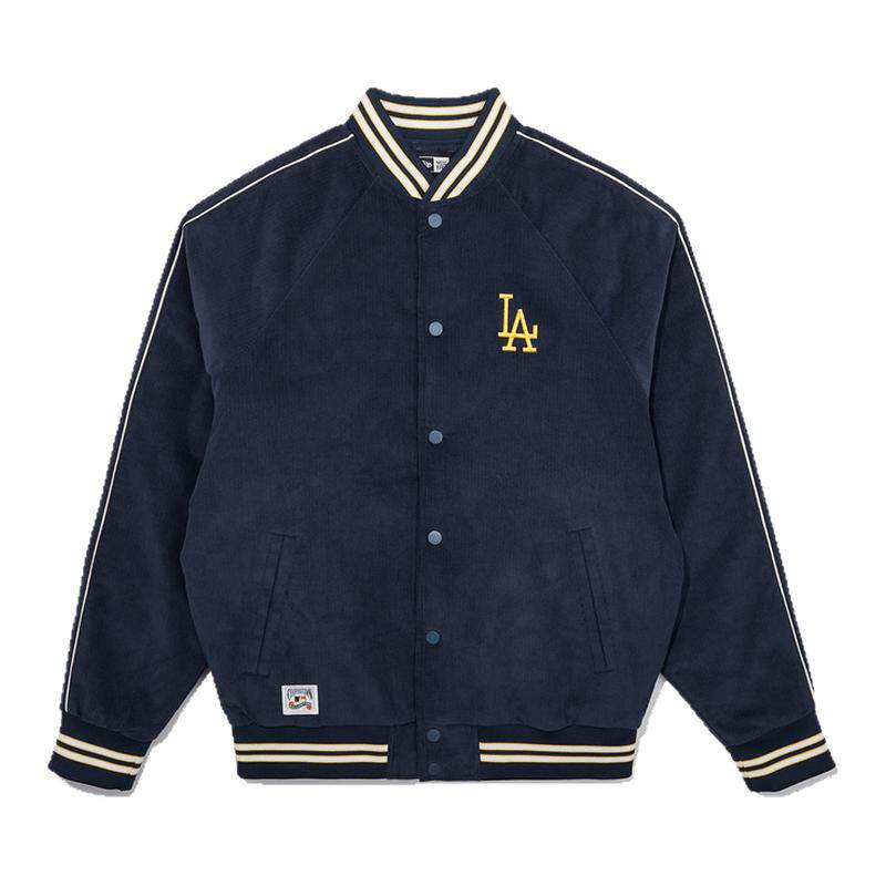 NEW ERA纽亦华白敬亭同款冬季MLB羽绒灯芯绒保暖棒球服厚夹克NE