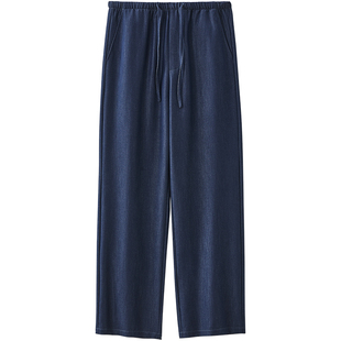 十月结晶孕妇冰氧仿牛仔裤春季百搭直筒裤2026新款高弹修身阔腿裤