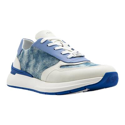 皮尔卡丹丹宁牛仔拼接休闲鞋