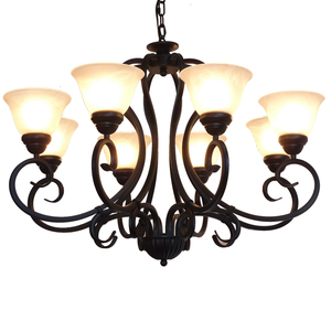 欧式灯简约铁艺客厅吊灯田园仿古卧室吊灯美式艺术餐厅灯大气灯具