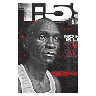 基普乔格海报马拉松田径墙贴宿舍自粘壁纸励志体育运动装饰大挂画