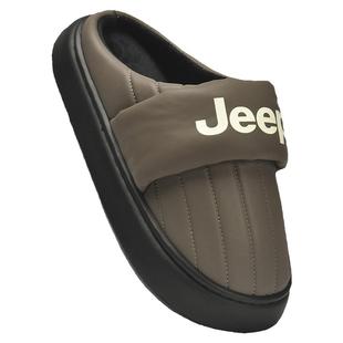JEEP棉拖鞋男冬外穿2025新款半拖鞋毛绒棉拖男款冬季洞洞加绒棉鞋