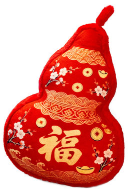 中式吉祥福字葫芦抱枕靠垫