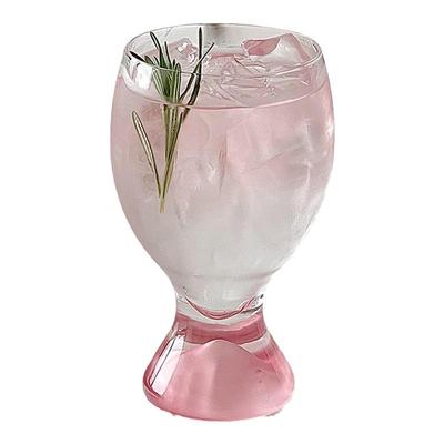 创意粉色玻璃杯子微醺酒杯