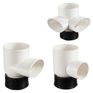 110PVC立扁三通扁管排水管道马桶移位器缩口内插90坐便器排污三通