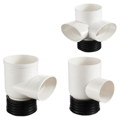 PVC排水管配件110伸缩节立扁三通