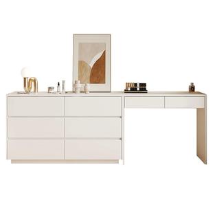 实木梳妆台斗柜一体现代简约化妆台卧室轻奢收纳柜网红主卧化妆桌