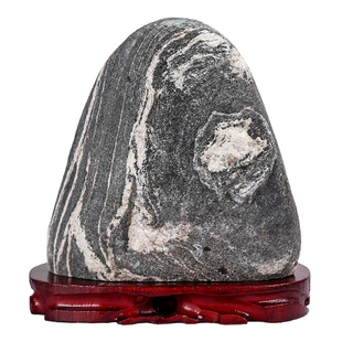 正宗泰山石敢当天然原石招财补角客厅靠山石家居室内泰山石头摆件