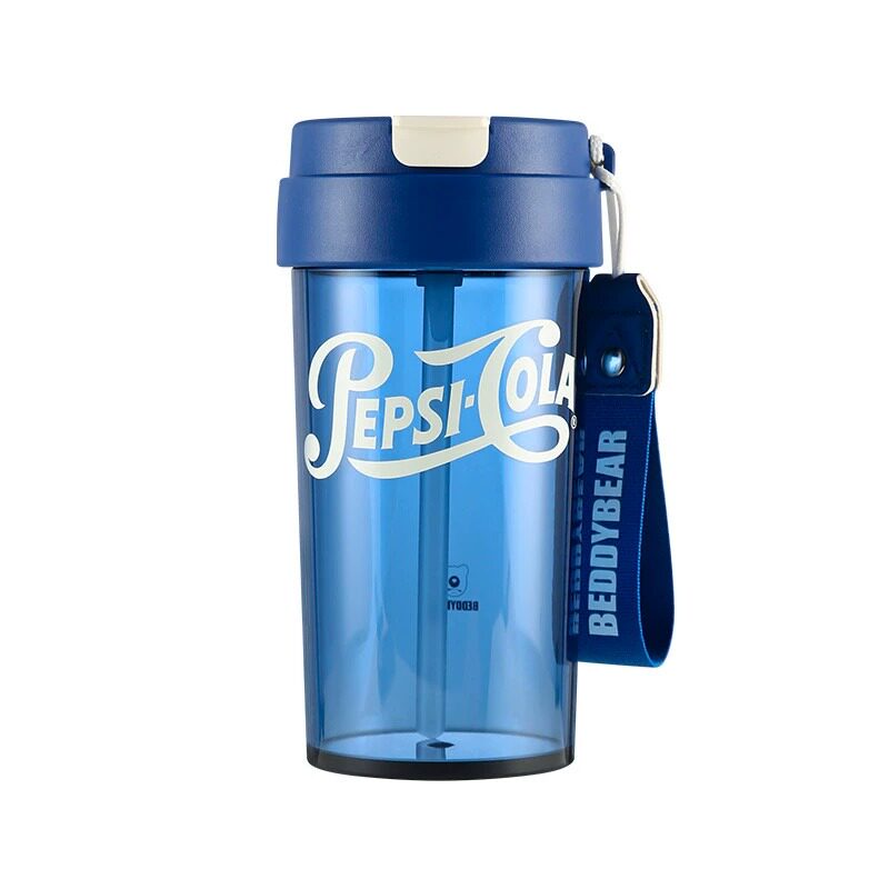 杯具熊吸管杯轻心咖啡杯500ml