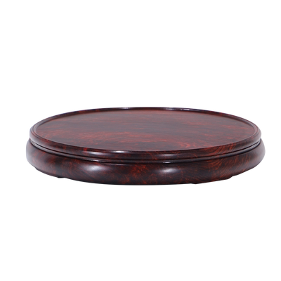 红酸枝实木整料圆形底座