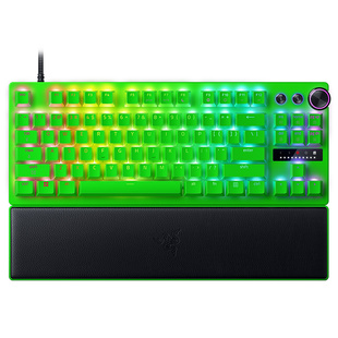 Razer雷蛇猎魂光蛛V3专业竞技版8KHz电竞绿电脑游戏机械键盘CSGO