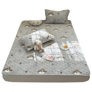 冬季牛奶绒夹棉床笠罩单件珊瑚绒床罩2025新款加厚床套床垫保护罩