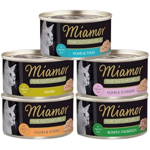 大胖商店 迈阿咪迈阿密黑罐低脂零食猫罐补水肉片肉汁汤罐80g湿粮