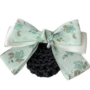 头花女职业发网新中式盘头发网兜护士银行酒店餐饮服务员头饰发饰