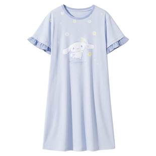 玉桂狗女童睡裙春夏款2026莫代尔儿童睡衣薄款洋气大童女孩家居服