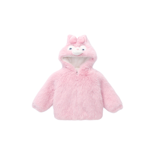 女童皮草外套2025新款洋气儿童秋冬装加绒加厚宝宝玲娜贝儿毛毛衣