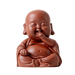 三不小和尚紫砂茶宠可养精品摆件茶玩茶桌茶台茶盘装饰品茶具配件