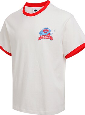 adidas阿迪达斯三叶草男子LIONS TEE运动休闲短袖T恤KF9606
