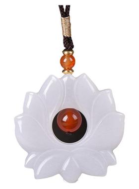 金丝玉莲花挂件吊坠男女项链配饰