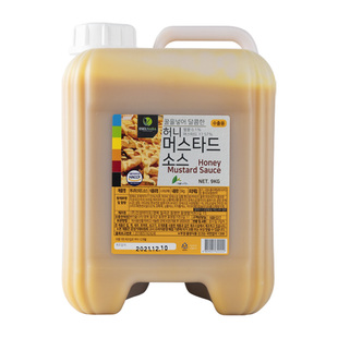 韩式进口芥末酱露水国蜂蜜芥末沙司啤酒炸鸡比萨寿司蘸酱9kg桶装