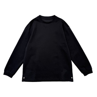 Cleanfit极简风圆领长袖T恤男宽松百搭通勤打底衫日系Cityboy上衣