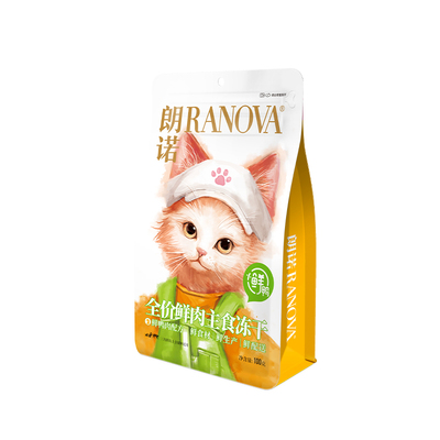 朗诺小鲜鸭主食冻干猫粮成幼猫鸭肉鲜肉营养美味猫主粮100g小鲜鸭