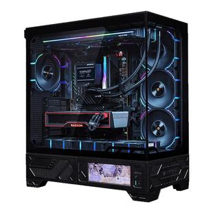 瓦尔基里VK03海景房白色电脑机箱360水冷ATX机箱带6.2英寸触摸屏
