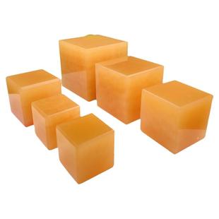 激光篆刻原石石料米黄玉手工方块玉玺印章玉石四方体刻字摆件书法