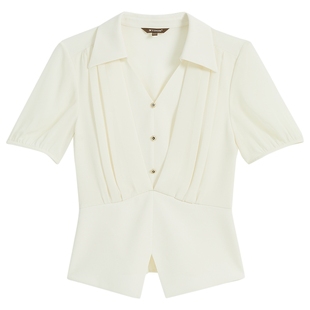 【醋酸系列】YINER音儿专选2025夏季新款醋酸乱麻衬衫假两件上衣