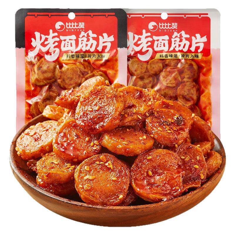 比比赞烤面筋片辣味解馋零食10袋