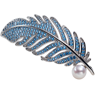 南珠宫聆羽淡水珍珠胸针日常通勤百搭节日礼物送礼女H095D