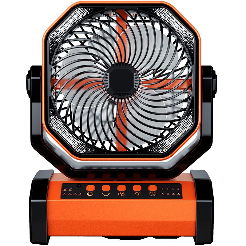 戶外露營充電電風(fēng)扇usb可搖頭制冷空調(diào)便攜式車載靜音風(fēng)扇學(xué)生宿舍桌面超長續(xù)航野營夜釣小型降溫神器大風(fēng)力