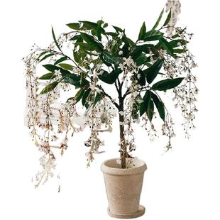 海虹雅林仿真绿植装饰垂丝茉莉假花室内外客厅轻奢软装桌面