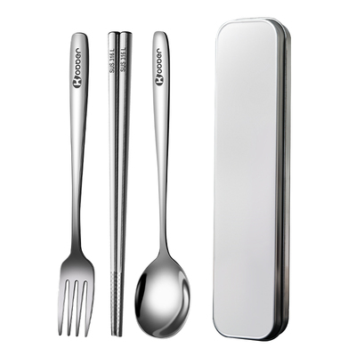 316L不锈钢筷子勺子套装餐具盒