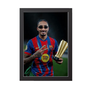 巴萨西超杯冠军全家福亚马尔摆件相框莱万装饰挂画足球迷周边纪念