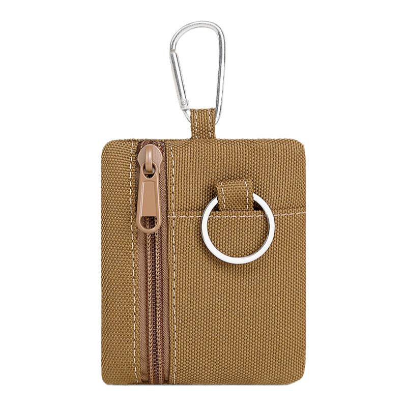 户外战术迷你钥匙包新款日系零钱包帆布拉链运动收纳包小挂包卡包