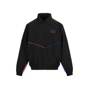 STA2026春季亚洲仔翻领防风拼接裁剪撞色休闲运动宽松夹克外套