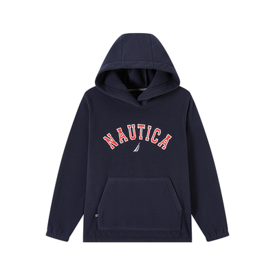 NAUTICA/诺帝卡童装 男童女童摇粒绒连帽卫衣秋冬季儿童抓绒衣