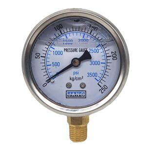 YN60不锈钢外壳耐震压力表0-7 10 100 250KG防震液压油压表水压表