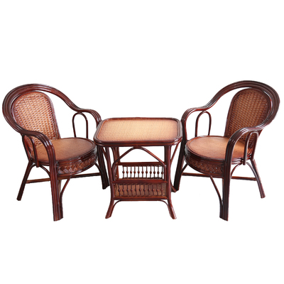 阳台喝茶椅三件套真藤椅简约现代