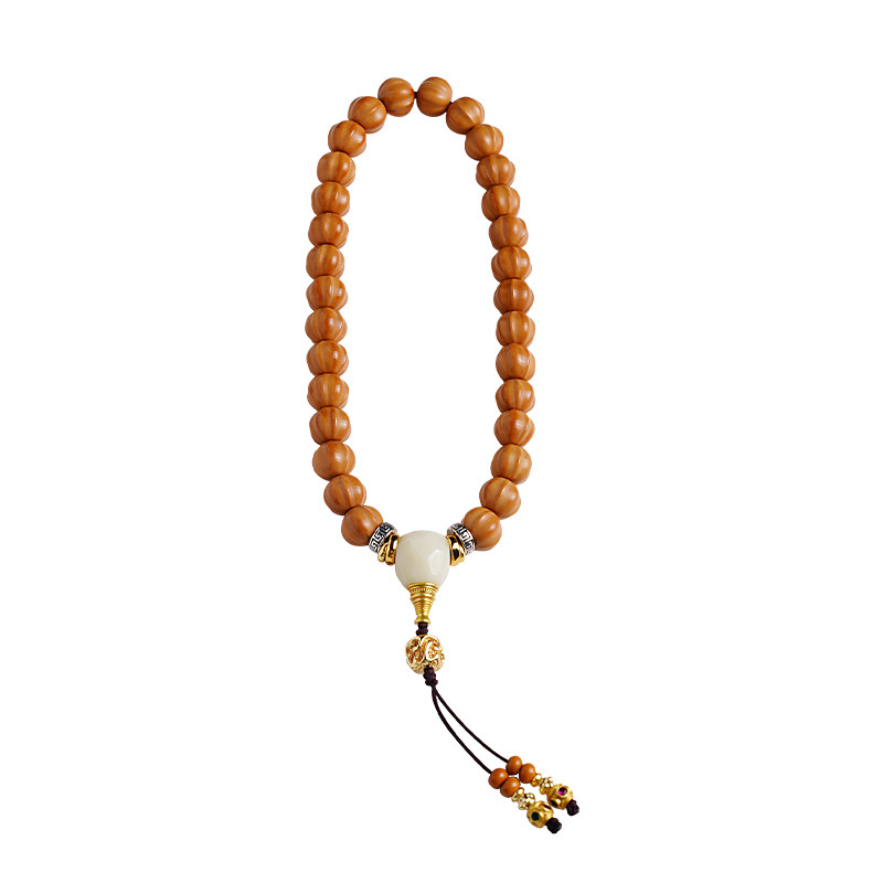 猴头手串天然野生核桃雕刻鲨鱼背光珠盘玩佛念珠文玩手持男女配饰