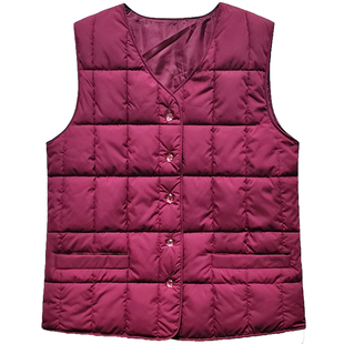 胖老太太内穿棉背心妈妈特大号羽绒棉坎肩加大码肥佬老人马甲内胆