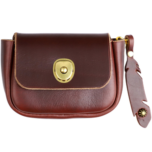 霍尔文牛皮horween 零钱包手工复古真皮卡包茶芯皮高档收纳包小包