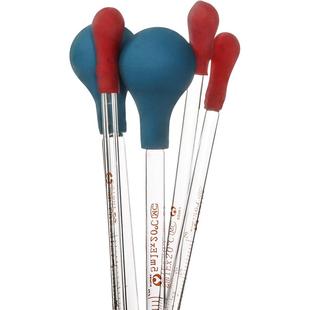 玻璃短刻度滴管0.5/1/2/3/5/10ml长10/15/20cm配胶帽取样管无刻度巴氏吸管胶头滴管一球滴管