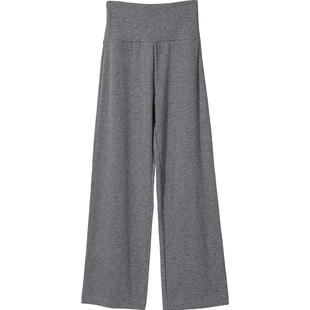 英氏孕妇裤子秋冬外穿直筒阔腿裤2025新款冬加绒保暖宽松休闲长裤