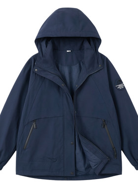 撞色派克服外套女春秋款休闲宽松