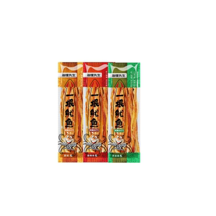 海狸先生一根鱿鱼手撕鱿鱼丝条开袋即食原味香辣芥末味零食鱿鱼干