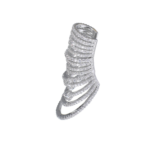 DIGU气质夸张多层满钻耳夹女轻奢高级感镶钻无耳洞耳骨夹无痛耳饰